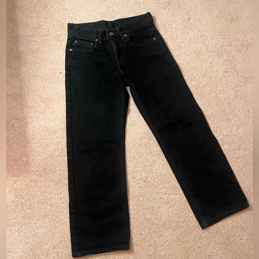 Levi’s 550 mid rise straight black jeans